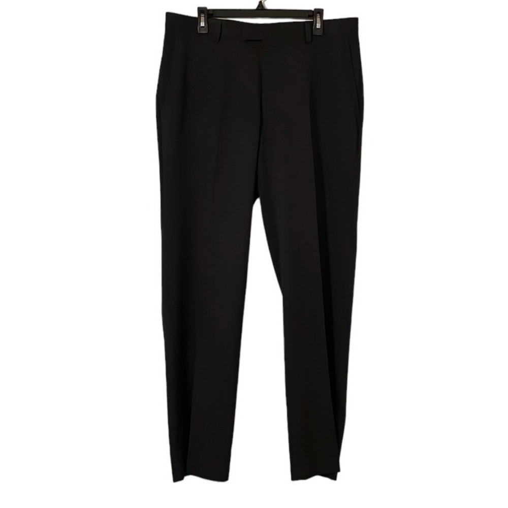 Kenneth Cole Reaction Men's Black Pleated Dress‎ Pants Size 36x32